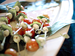 Cherry Tomato and Mozzarella Skewers