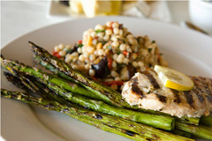 Catered Plated Asparagus Organic Chicken