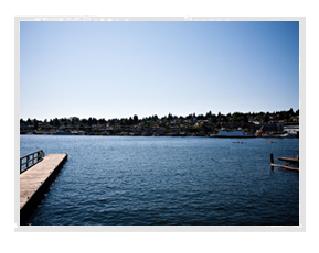 Water view venue on Lake Union